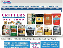 Tablet Screenshot of critterspetshopinc.com